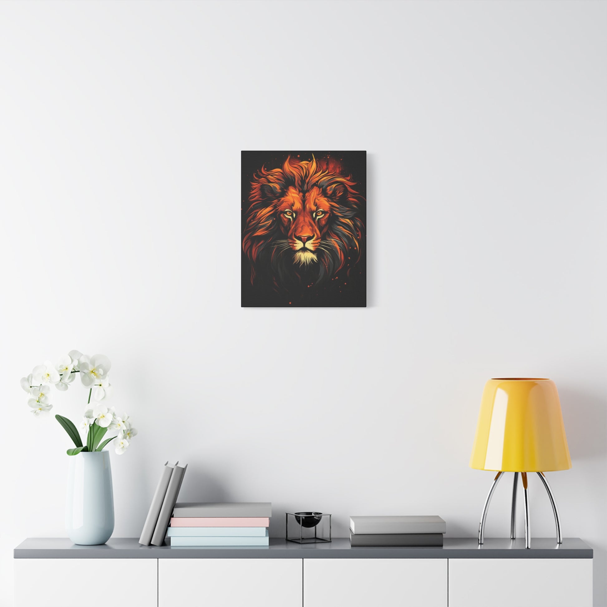 Vibrant Lion Art Canvas, Bold Wall Decor, Animal Lovers Gift, Safari Home Decor, Unique Art Piece for Any Room - VYBE Shop