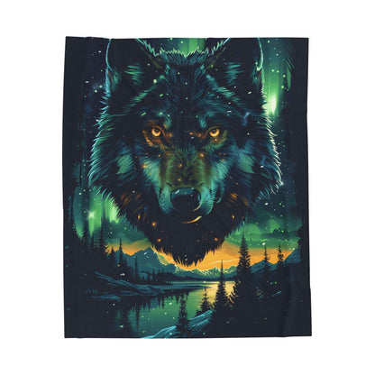 Majestic Wolf Plush Blanket
