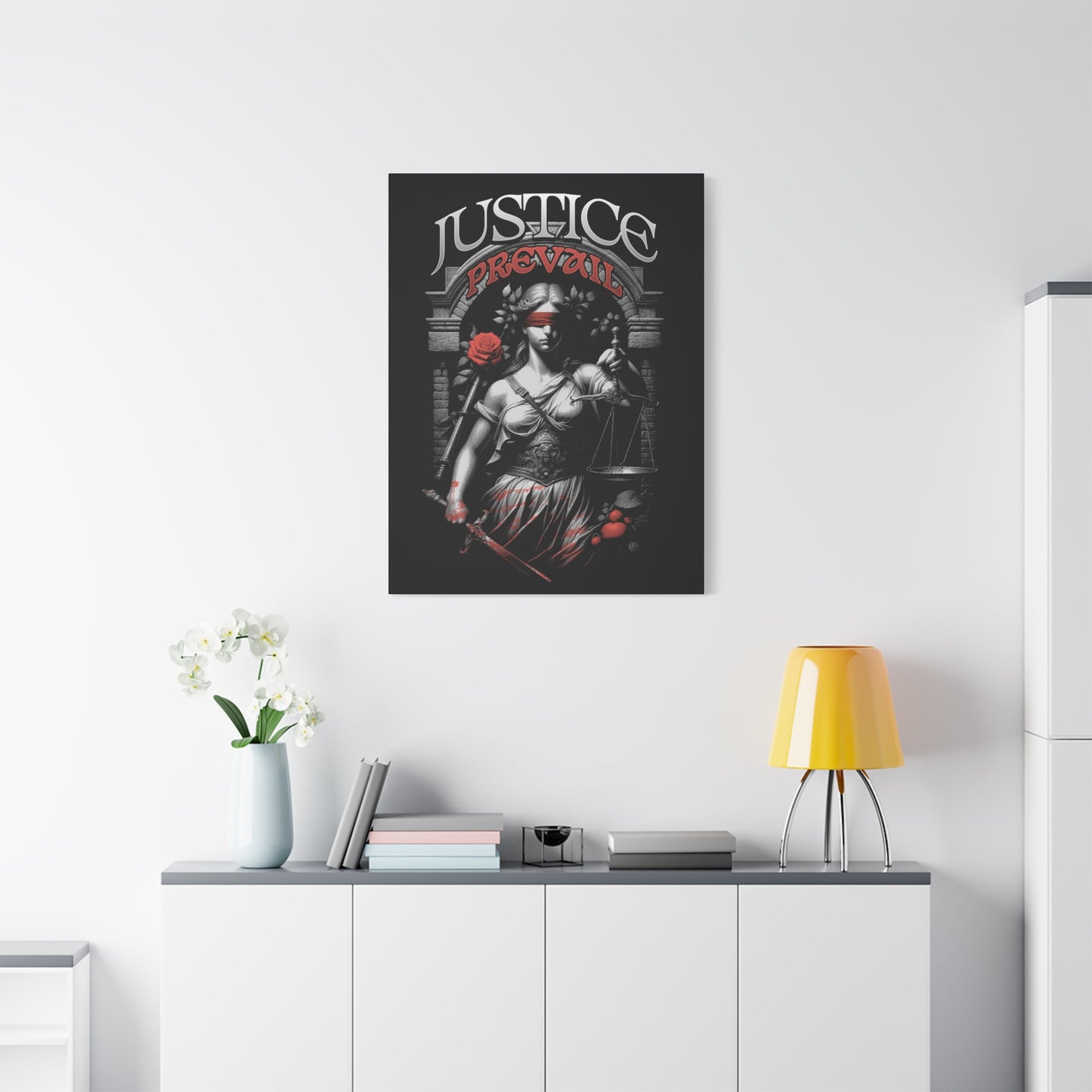 Justice Prevail Canvas Art Print, Wall Decor for Lawyers, Gift for Activists, Office Wall Art, Inspirational Home Decoration - VYBE Shop