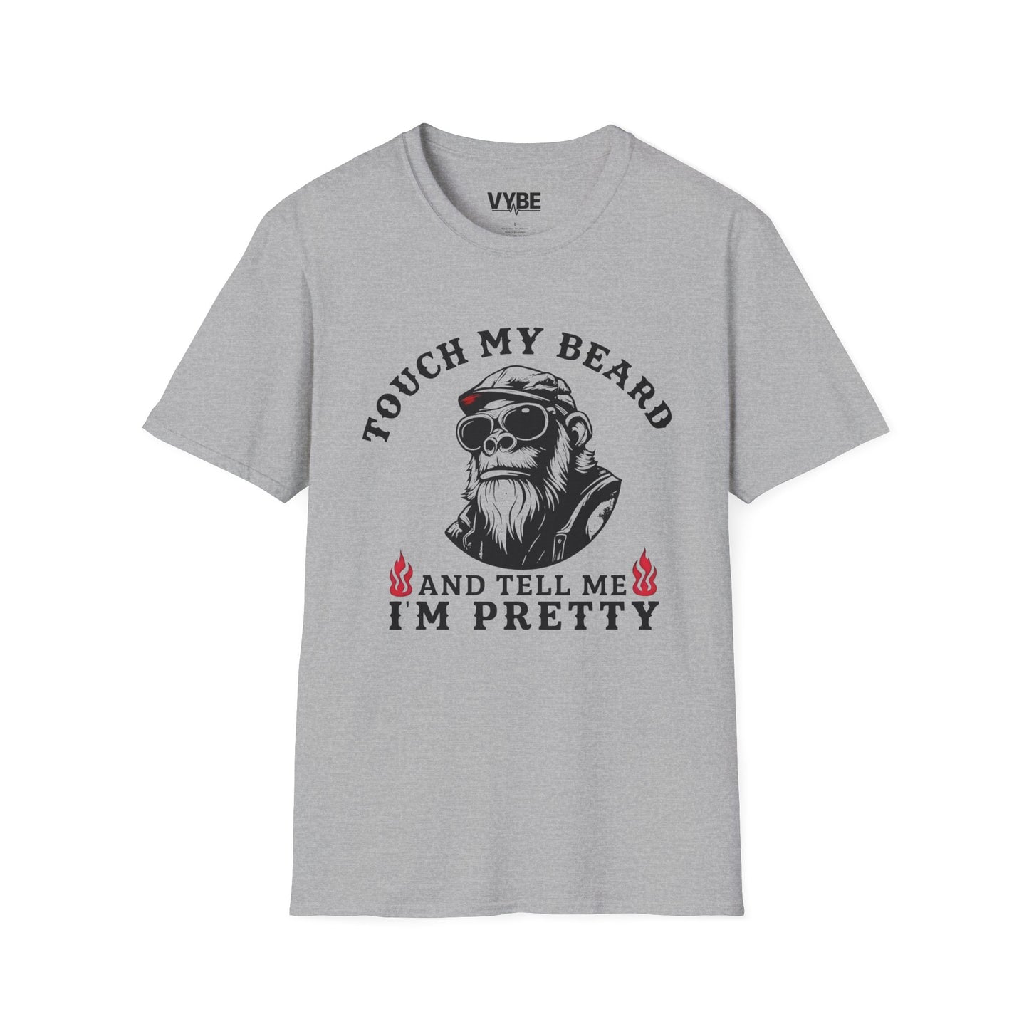 Funny- Beard Graphic T-Shirt, Unisex Tee for Bearded Men, Gifts for Him, Casual Wear, Birthday Celebrations, Humor Apparel - VYBE Shop