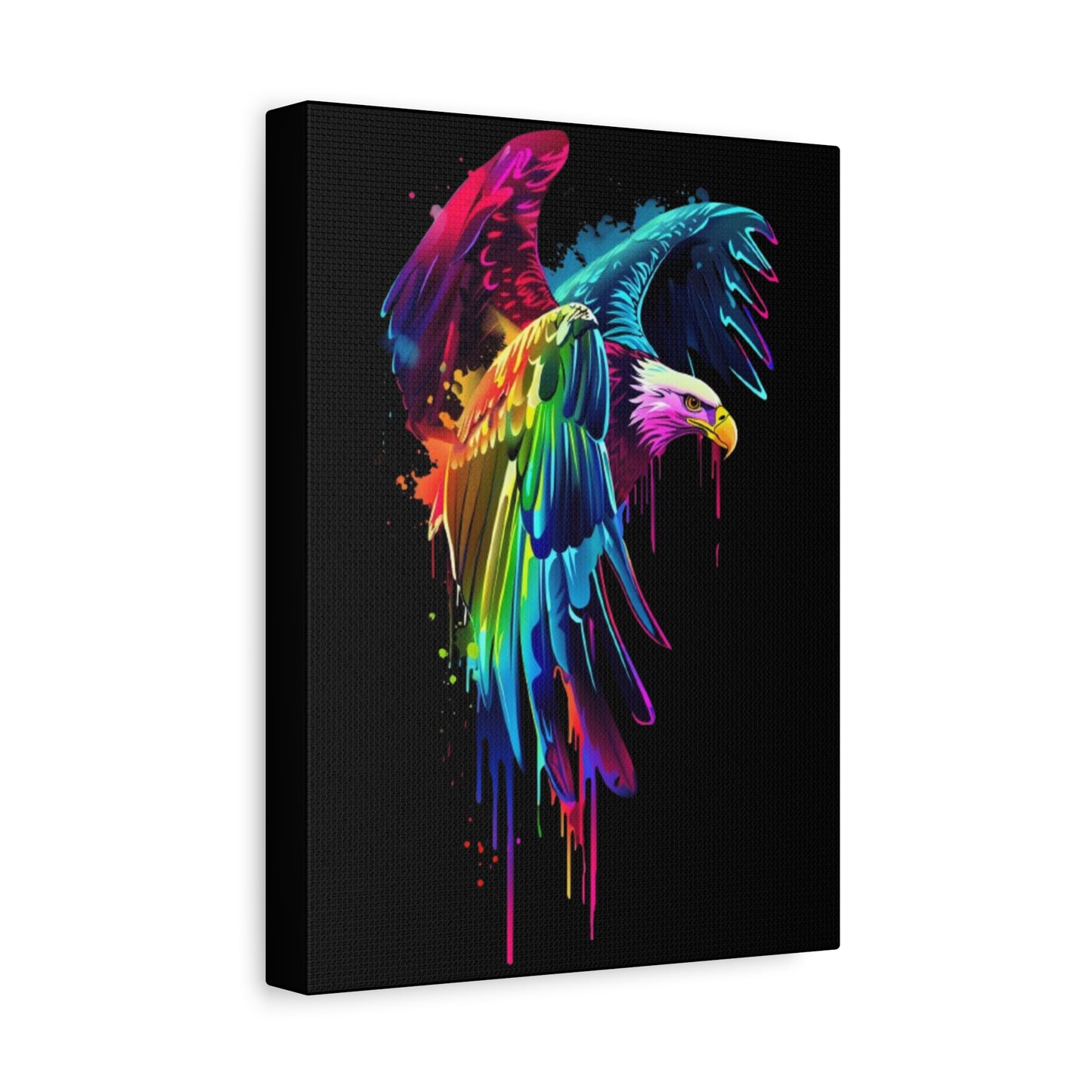 Neon Eagle Canvas Art, Colorful Wall Decor, Animal Lover Gift, Rainbow Decor, Home Sweet Home, Colorful Eagle Painting - VYBE Shop