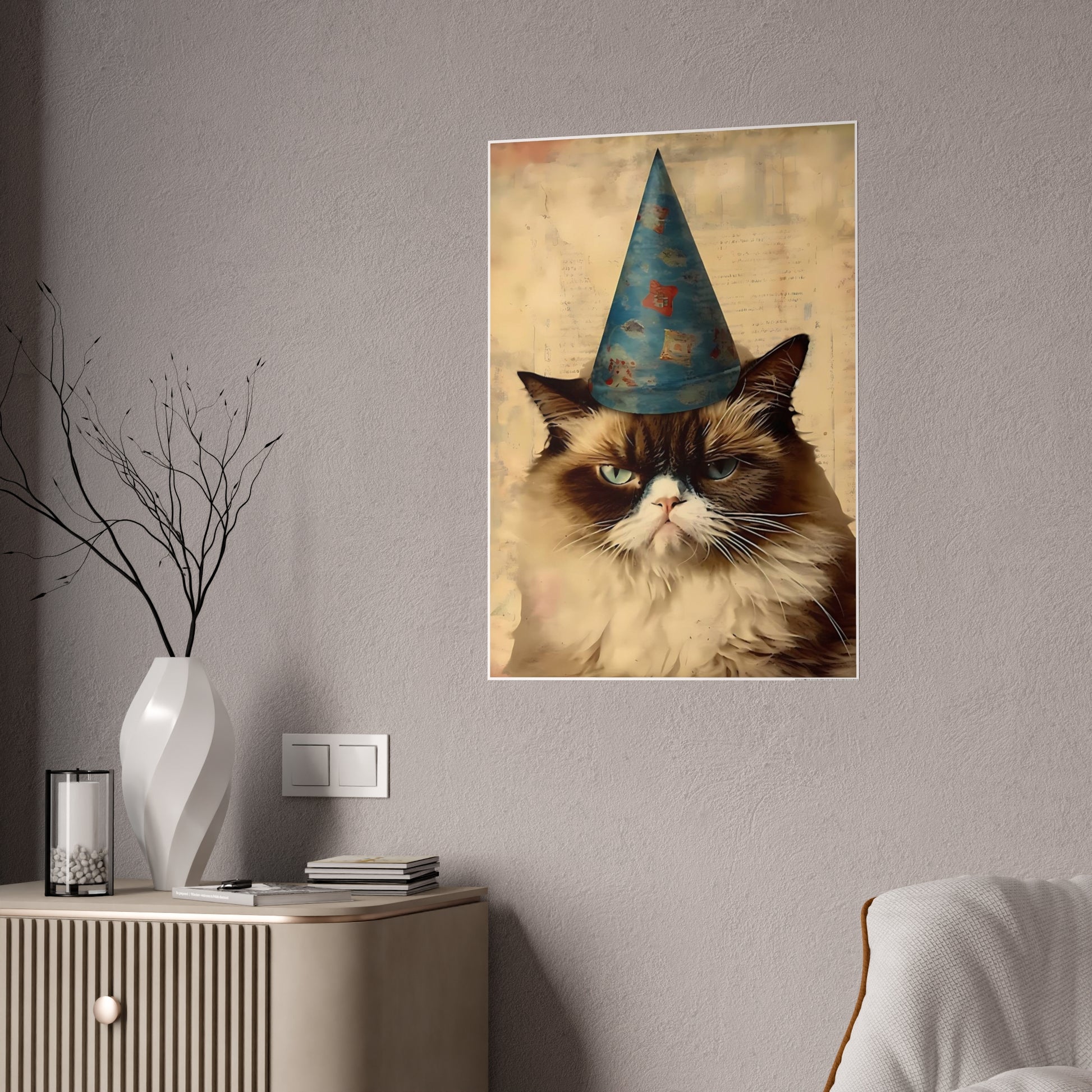 Grumpy Cat Poster - Fun Party Art Print for Cat Lovers - VYBE Shop