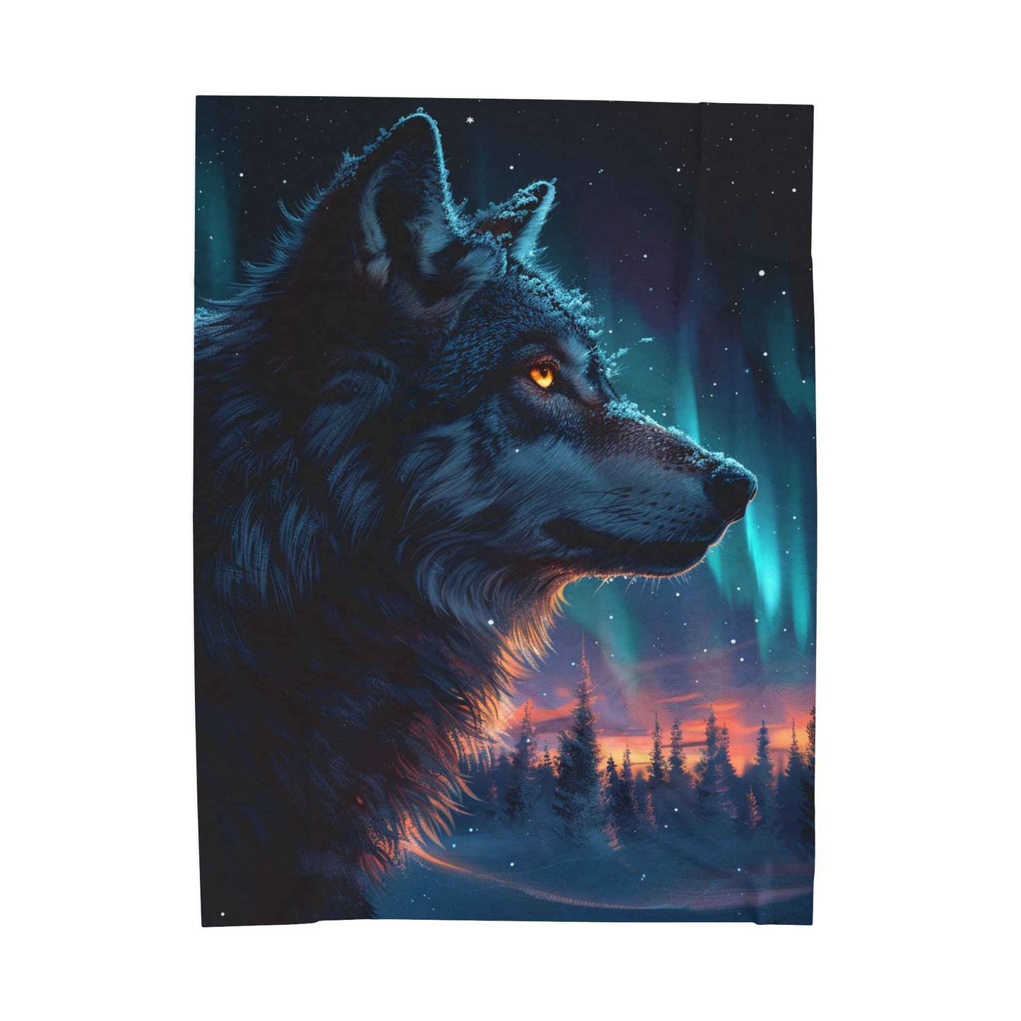 Dreamy Wolf Plush Blanket