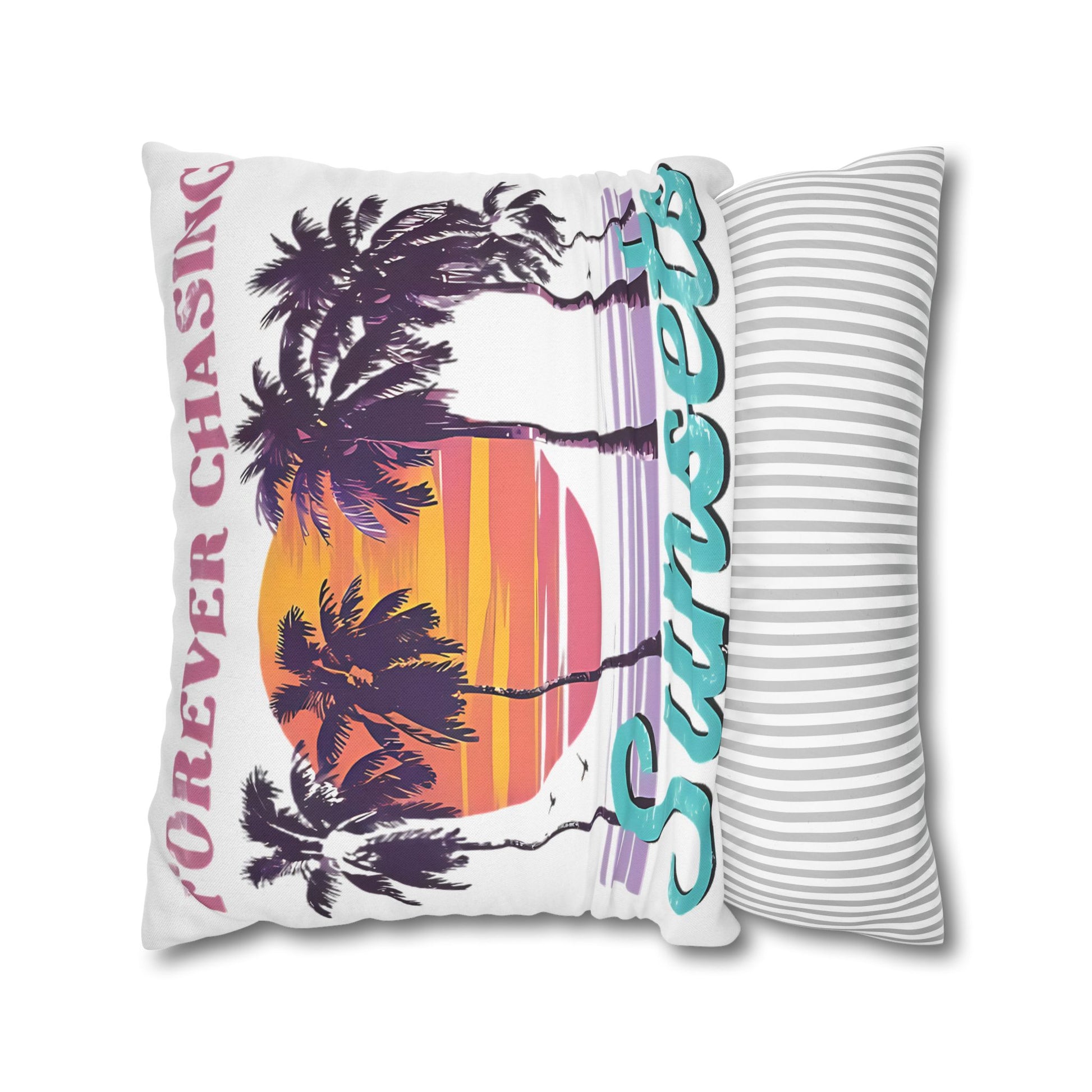 Sunset Chaser Pillowcase for Tropical Decor and Beach Vibes - Perfect Home Accent and Gift for Sunset Lovers - VYBE Shop