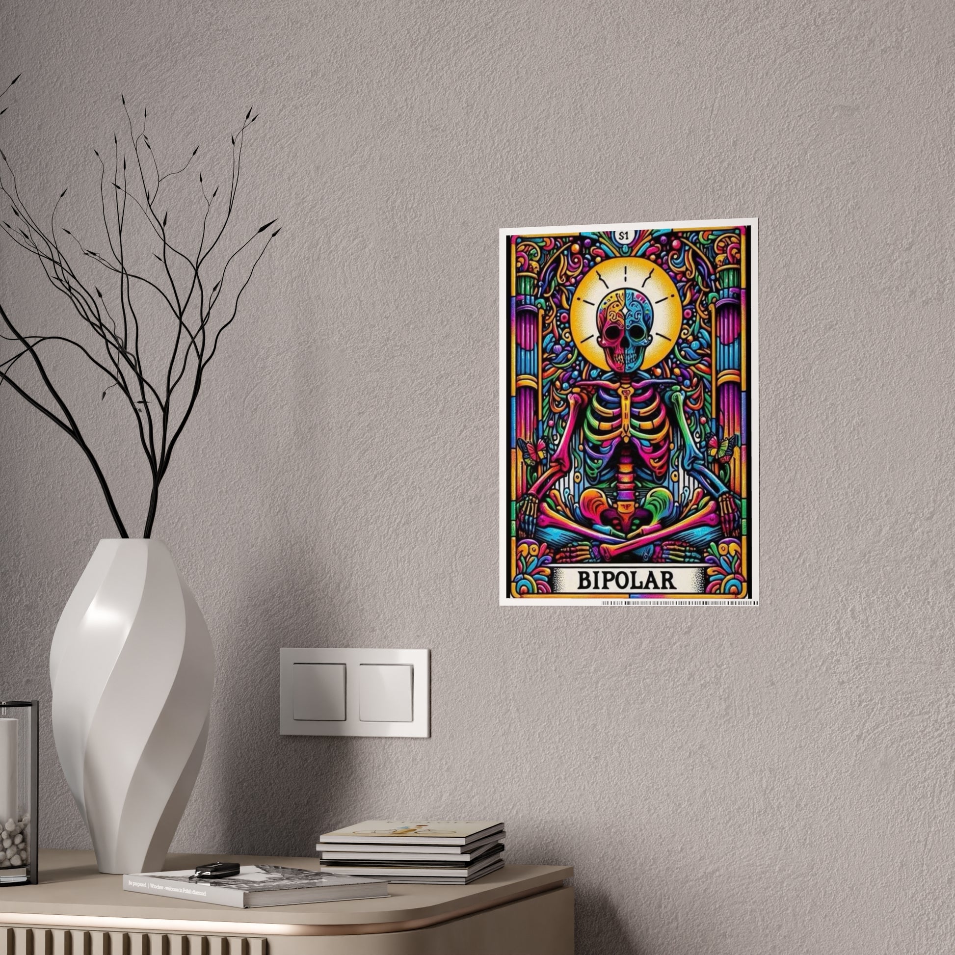 Vibrant Bipolar Tarot Poster - Funny Wall Art for Unique Home Decor - VYBE Shop