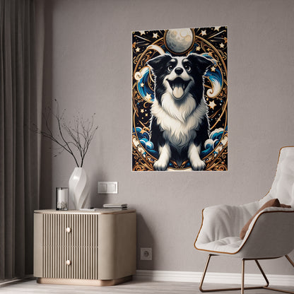 Glossy Dog Art Poster, Magical Pet Wall Decor - VYBE Shop
