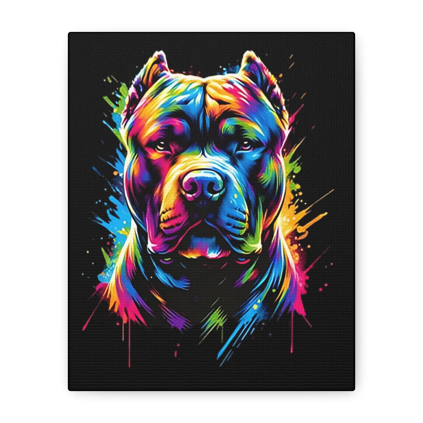 Vibrant Dog Art Canvas, Colorful Dog Portrait, Pet Lover Decoration, Home Wall Décor, Unique Gift for Dog Owners, Colorful Animal Wall Art - VYBE Shop