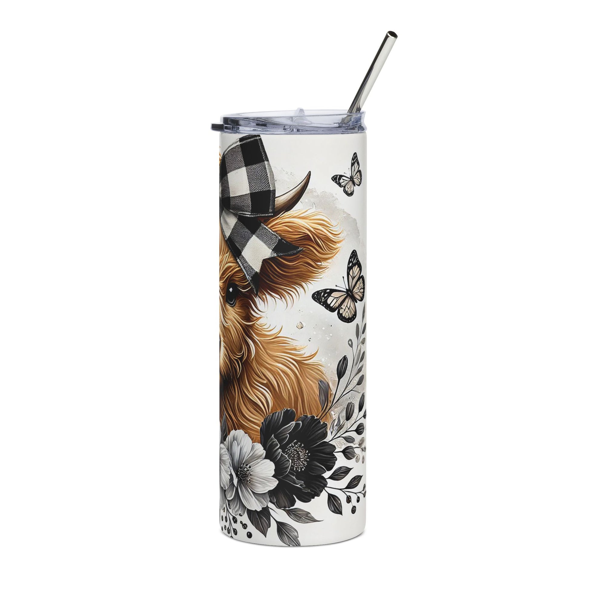Cute cow Tumbler, 20oz Stainless Steel - VYBE