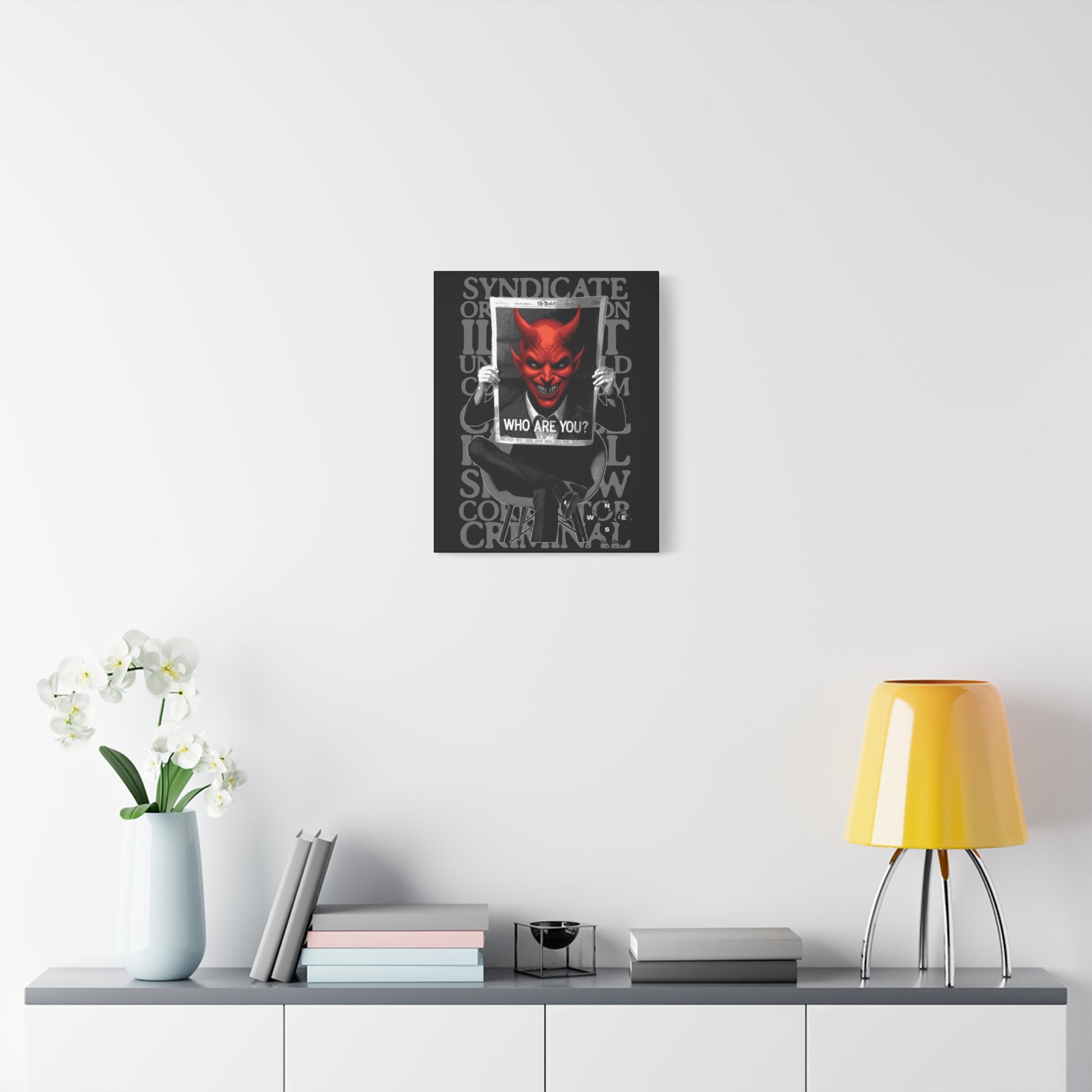 Devilish Canvas Art Print, Wall Decor, Contemporary Art, Gift for Horror Fans, Unique Home Decoration - VYBE Shop