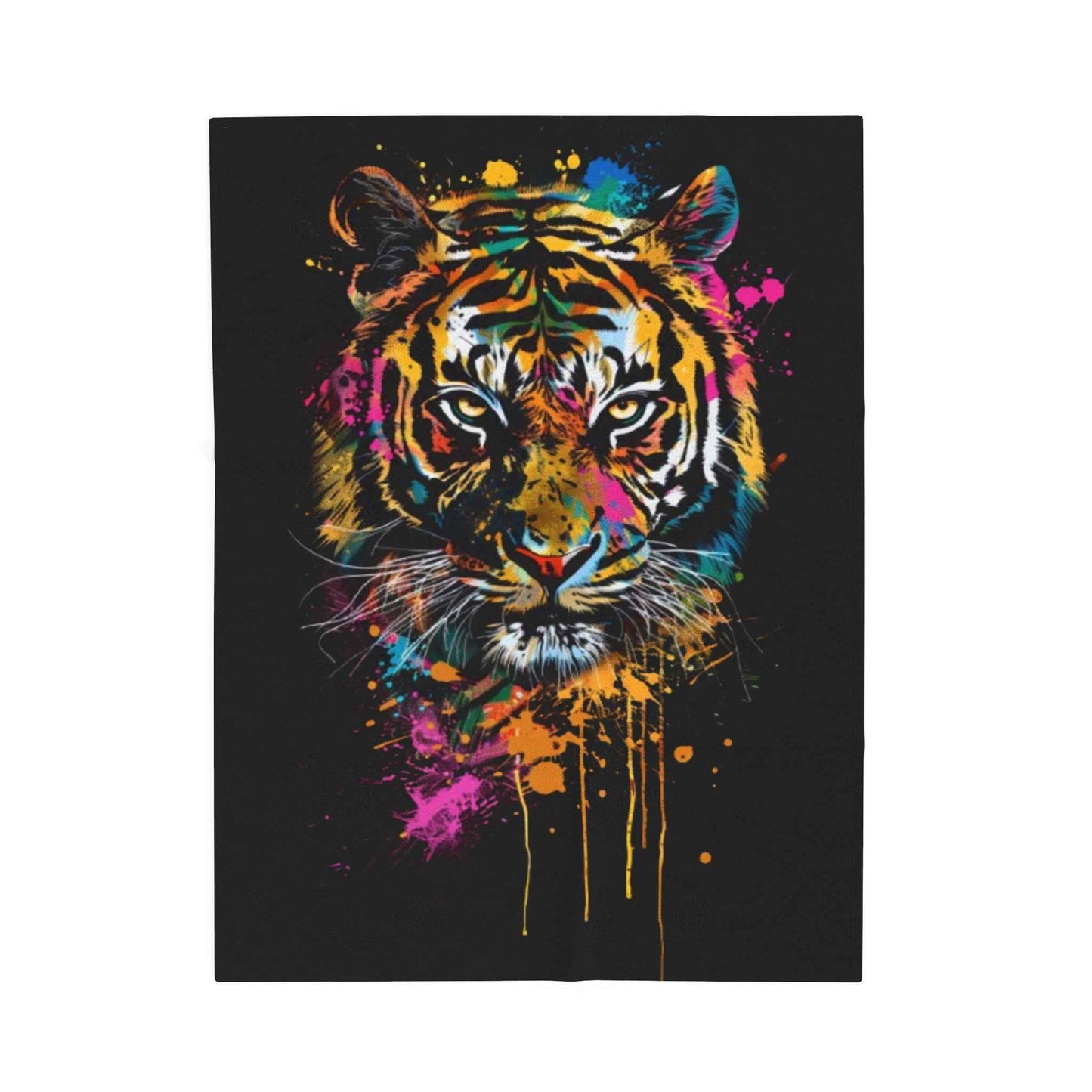 Vibrant Tiger Plush Blanket