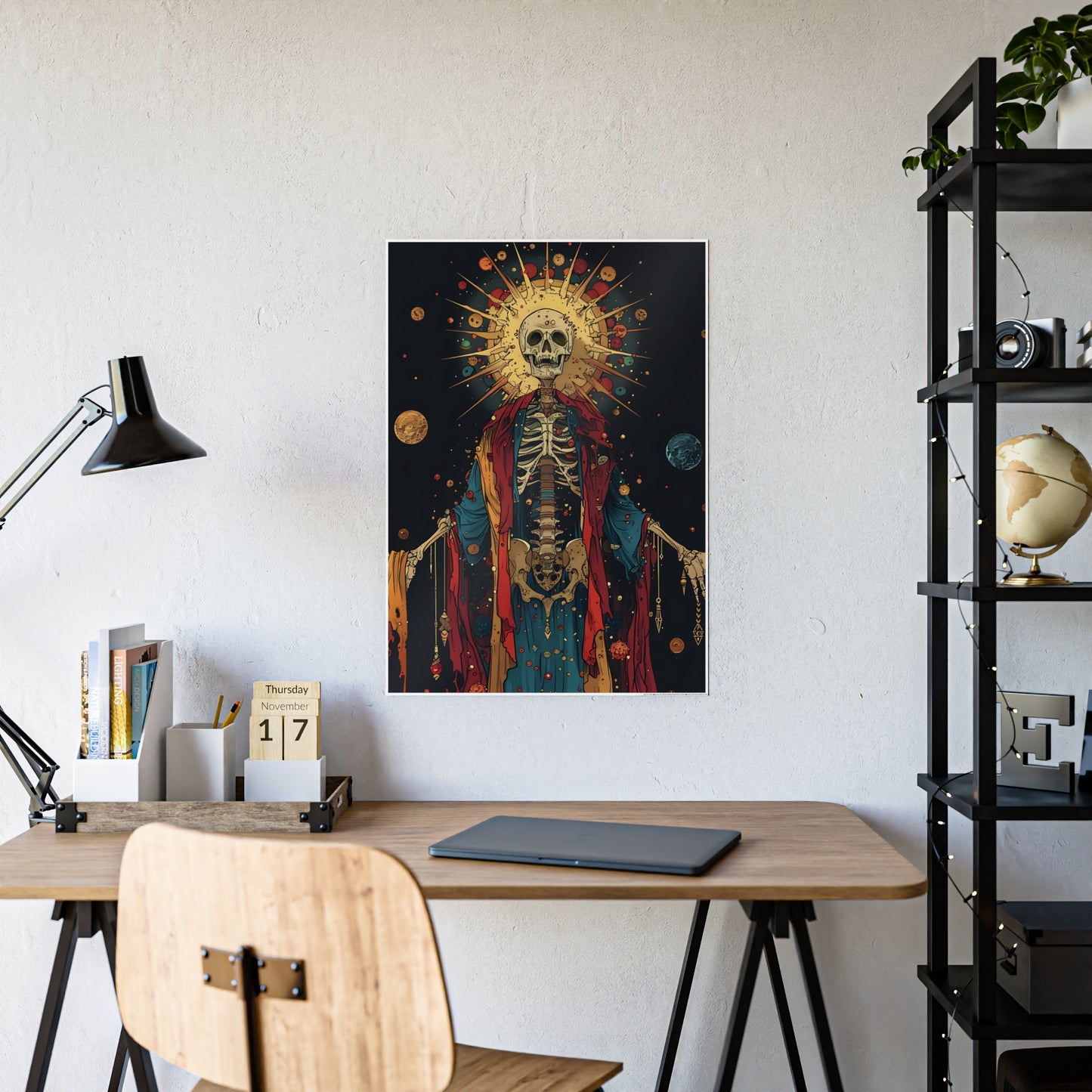 Skeleton Colorful Skeletal Poster - VYBE Shop