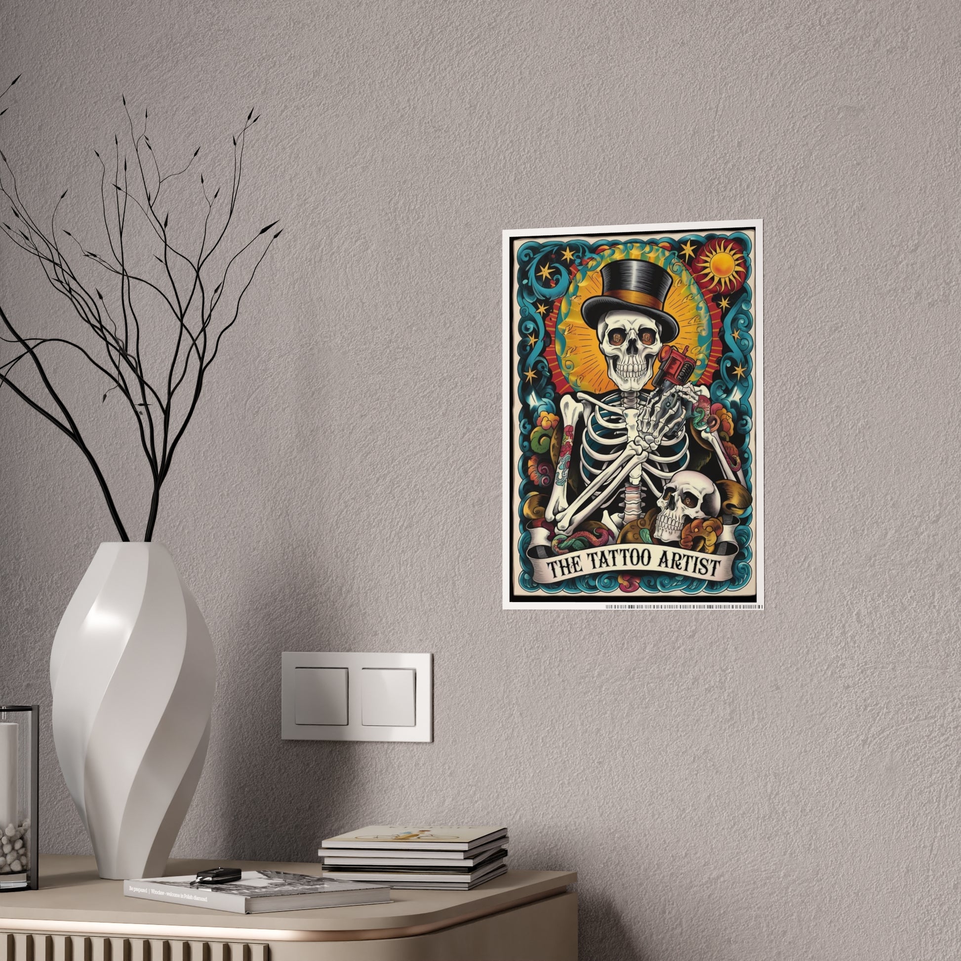 Tattoo Artist Tarot Poster - Unique Gloss Wall Art for Tattoo Lovers - VYBE Shop