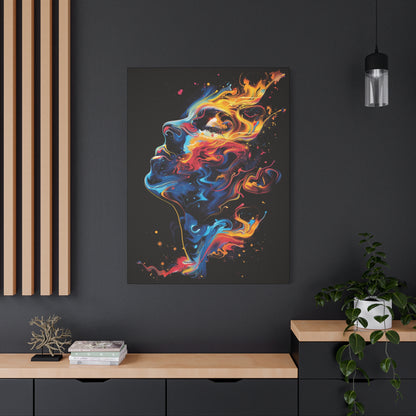 Neon Abstract Canvas Print, Colorful Wall Art, Home Decor, Gift for Art Lovers, Modern Artwork - VYBE Shop