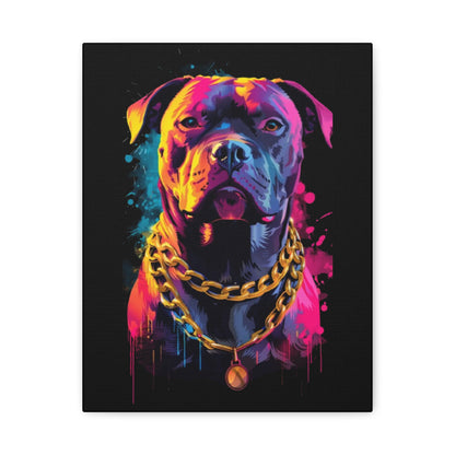 Vibrant Dog Portrait Canvas Art, Dog Lover Gift, Home Decor, Unique Wall Art, Pet Memorial Decoration, Colorful Art Print - VYBE Shop