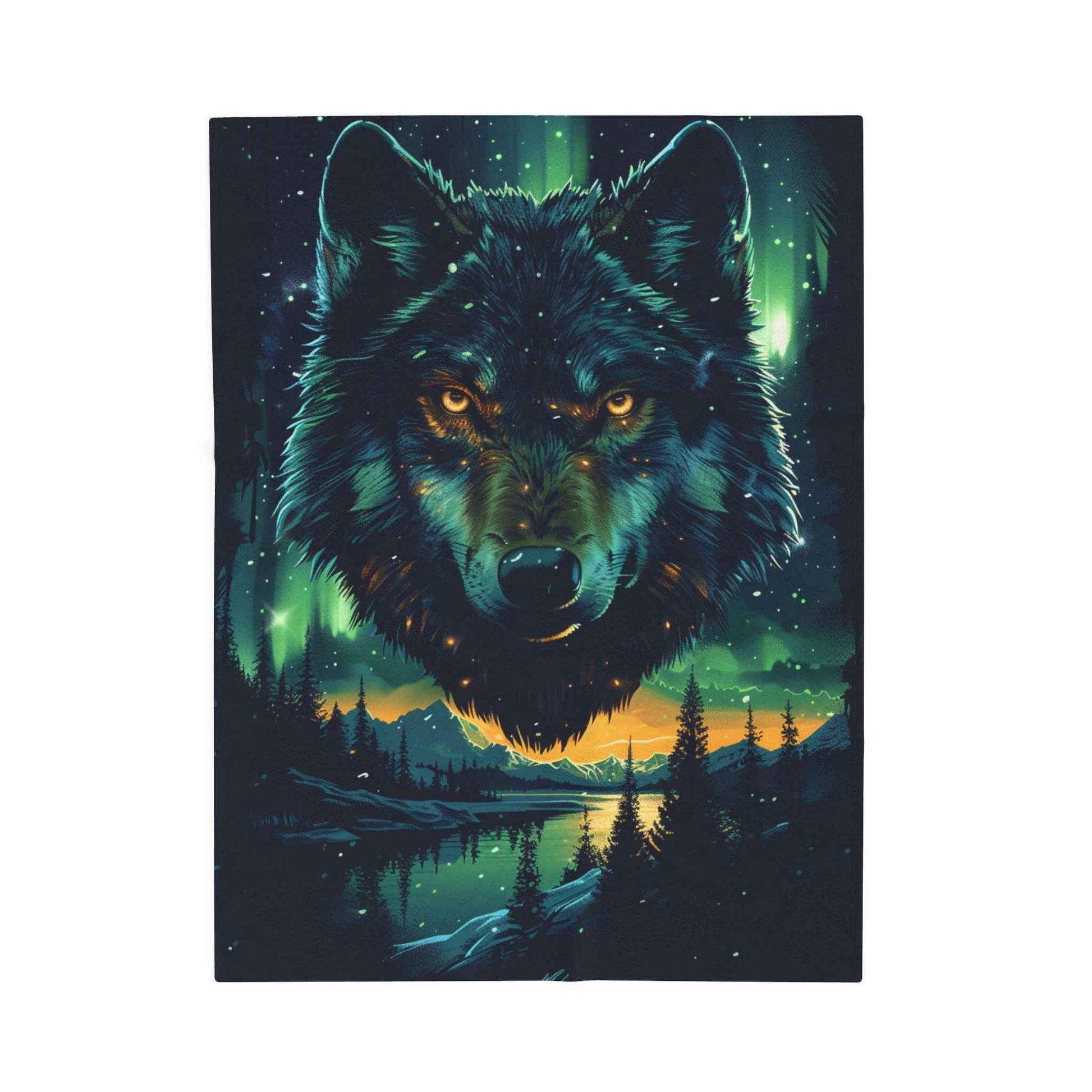 Majestic Wolf Plush Blanket