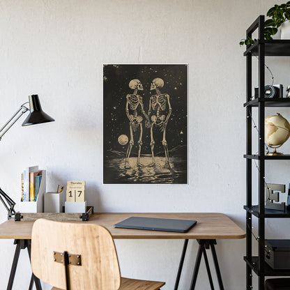 Skeleton Lovers Poster - Dark Aesthetic Decor and Gothic Home Accents - VYBE Shop