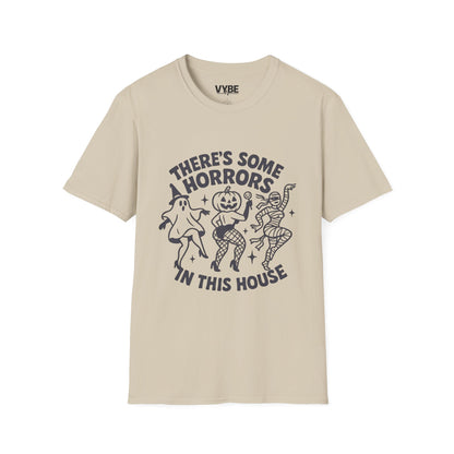 Halloween- Horrors In This House T-Shirt, Casual Wear, Spooky Party Shirt, Gift for Halloween Lovers, Fall Fashion, Ghost Design Tee - VYBE Shop