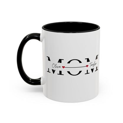 Personalized Mom Coffee Mug, Gift for Mother's Day, Customizable Mug for Mom, Family Coffee Mug, Heartfelt Coffee Cup - VYBE Shop