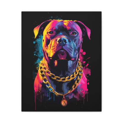 Vibrant Dog Portrait Canvas Art, Dog Lover Gift, Home Decor, Unique Wall Art, Pet Memorial Decoration, Colorful Art Print - VYBE Shop