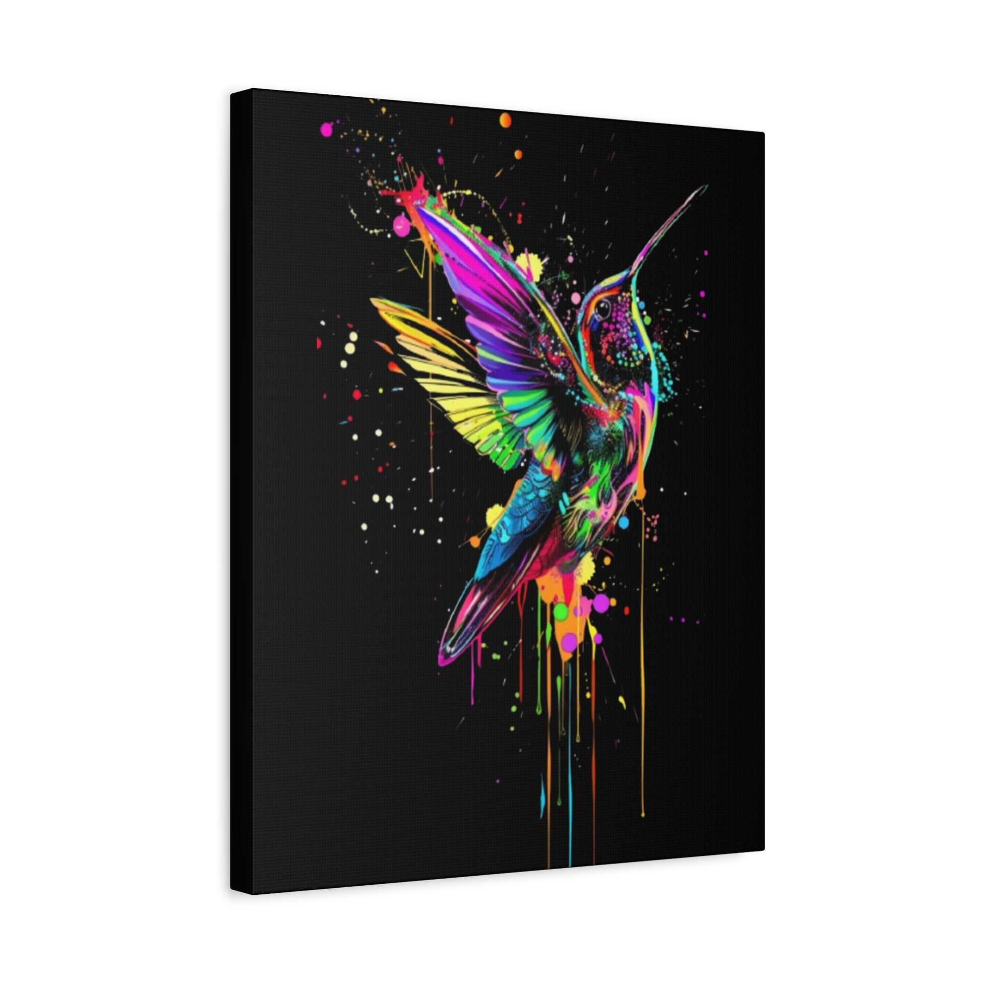 Neon Hummingbird Matte Canvas, Stretched, 1.25" - VYBE Shop