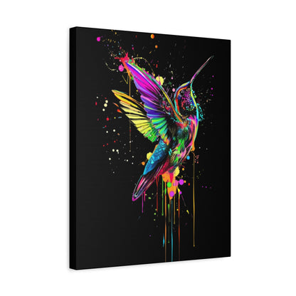 Neon Hummingbird Matte Canvas, Stretched, 1.25" - VYBE Shop