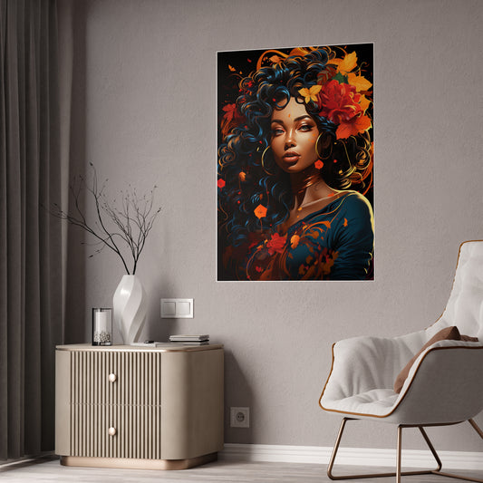 AfroArt- Beautiful Afrocentric Woman Poster - VYBE Shop