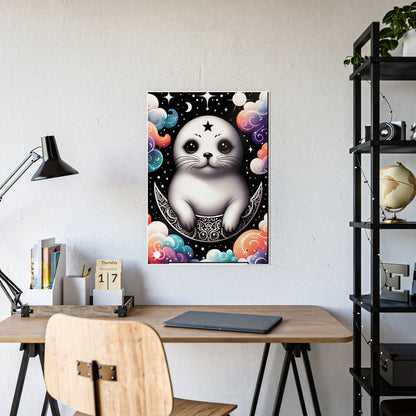 Whimsical Seal Poster, Cute Animal Decor - VYBE Shop