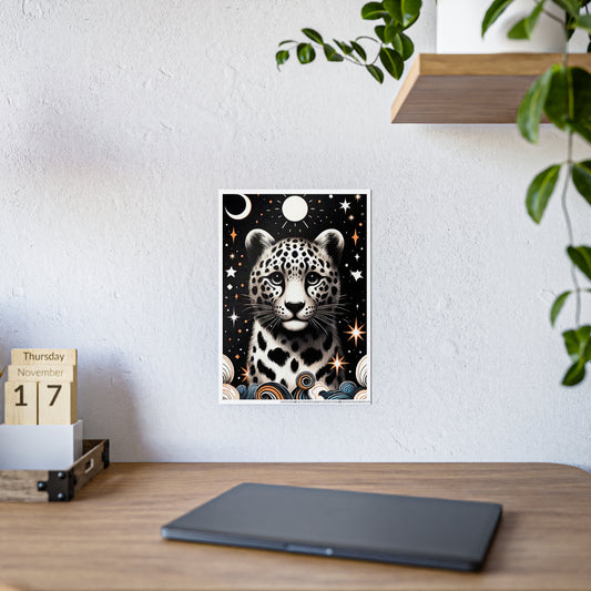 Leopard Art Poster, Glossy Wall Poster - VYBE Shop