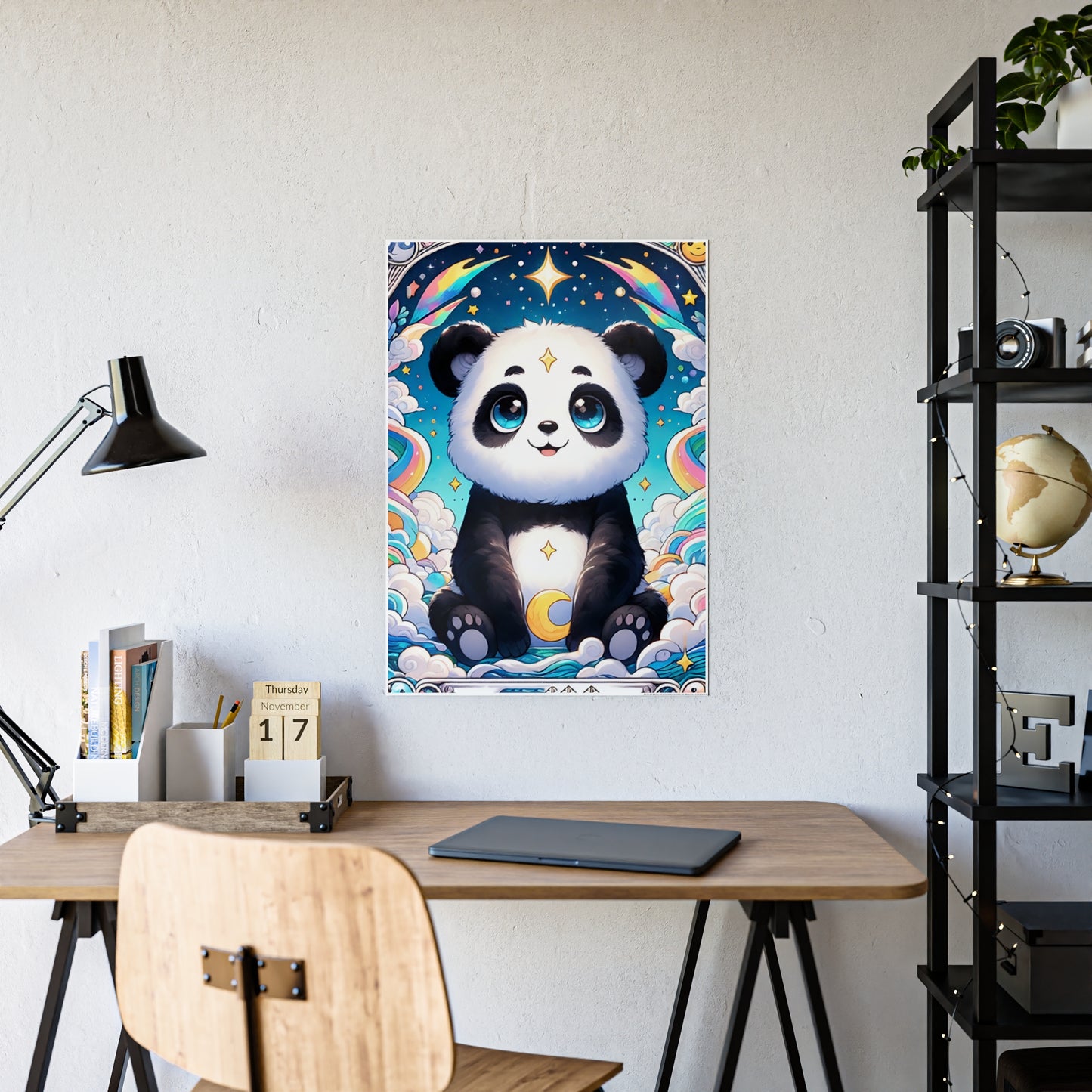 Cute Panda Wall Art - Kawaii Gloss Poster for Adorable Home Decor - VYBE Shop