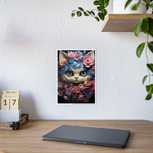 Colorful Cat Art Poster for Whimsical Wall Decor - A Perfect Home Accent - VYBE Shop