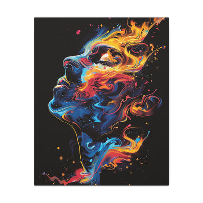 Neon Abstract Canvas Print, Colorful Wall Art, Home Decor, Gift for Art Lovers, Modern Artwork - VYBE Shop