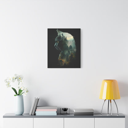 Cat Forest Matte Canvas Wall Art | Feline Home Decor, Gift for Cat Lovers, Nature Art Print, Unique Wall Decor, Cat-Themed Gift - VYBE Shop