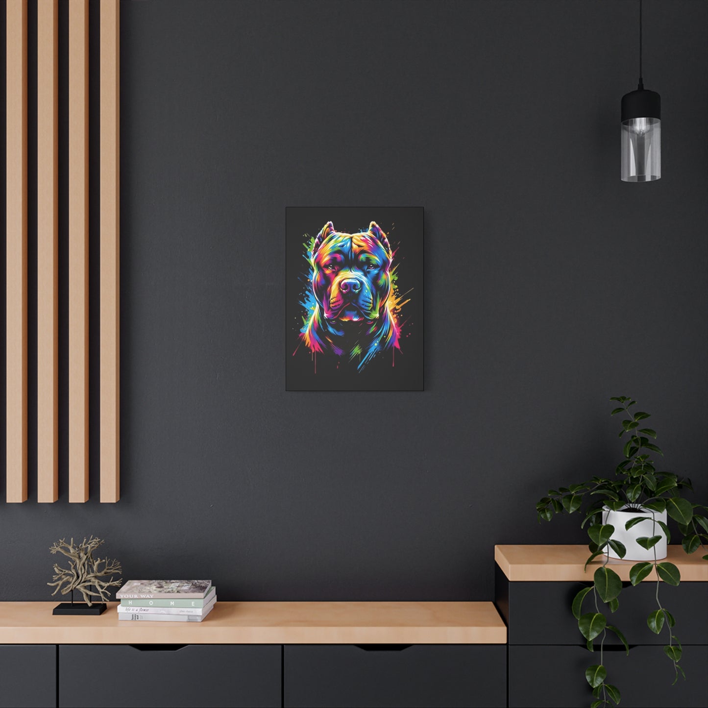 Vibrant Dog Art Canvas, Colorful Dog Portrait, Pet Lover Decoration, Home Wall Décor, Unique Gift for Dog Owners, Colorful Animal Wall Art - VYBE Shop