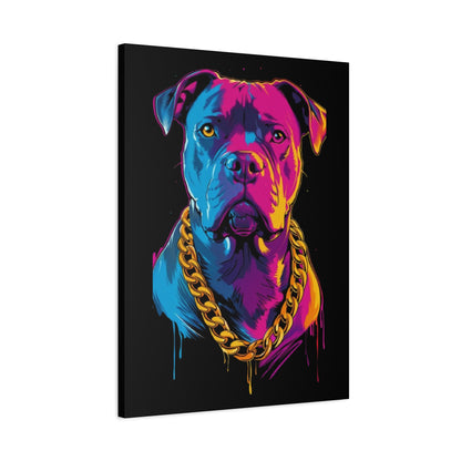 Neon Dog Portrait Canvas Art, Colorful Wall Decor for Pet Lovers, Unique Gift for Dog Owners, Home Gallery Decoration, Colorful Pet [...] - VYBE Shop