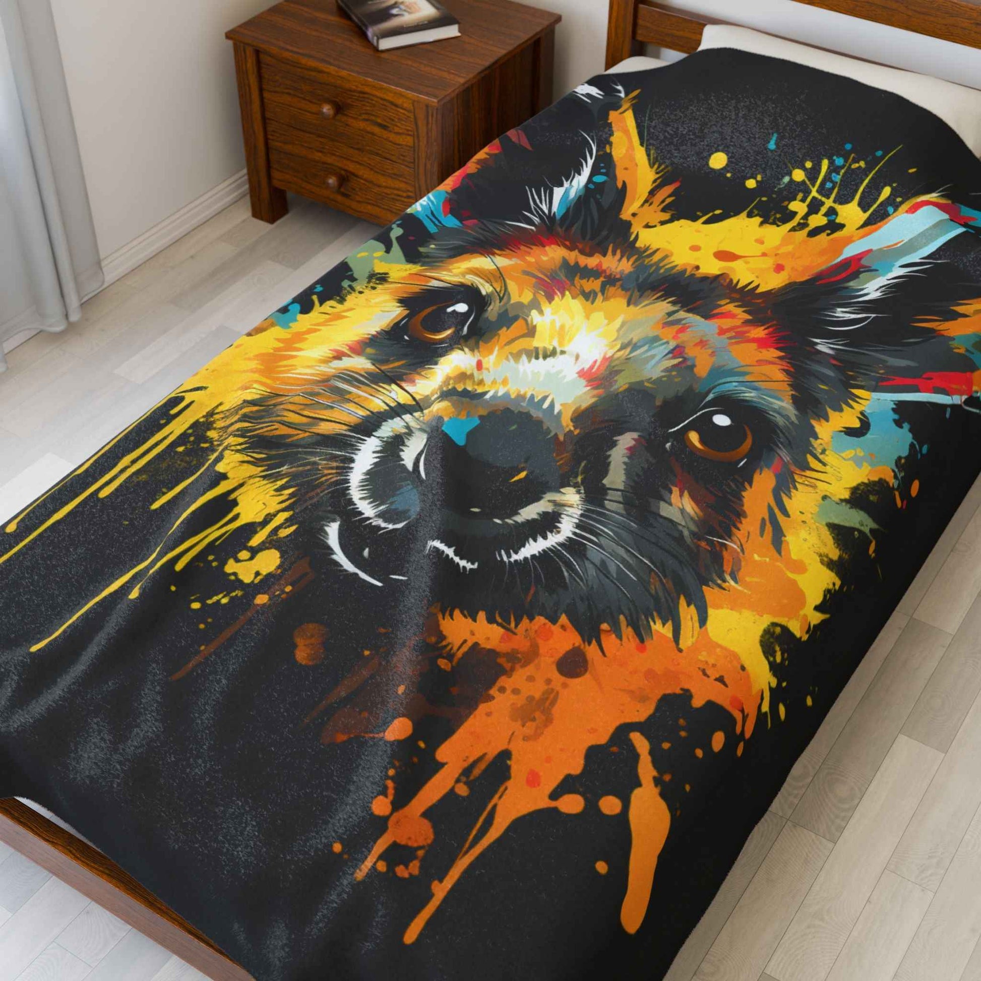 Colorful Kangaroo Plush Blanket