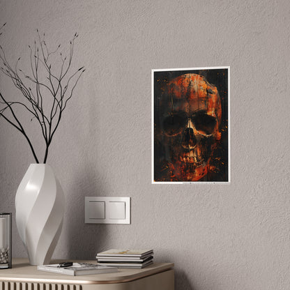 Skull Art Poster, Dark Aesthetic Wall Decor, Gothic Home Decor, Unique Gift Idea - VYBE Shop