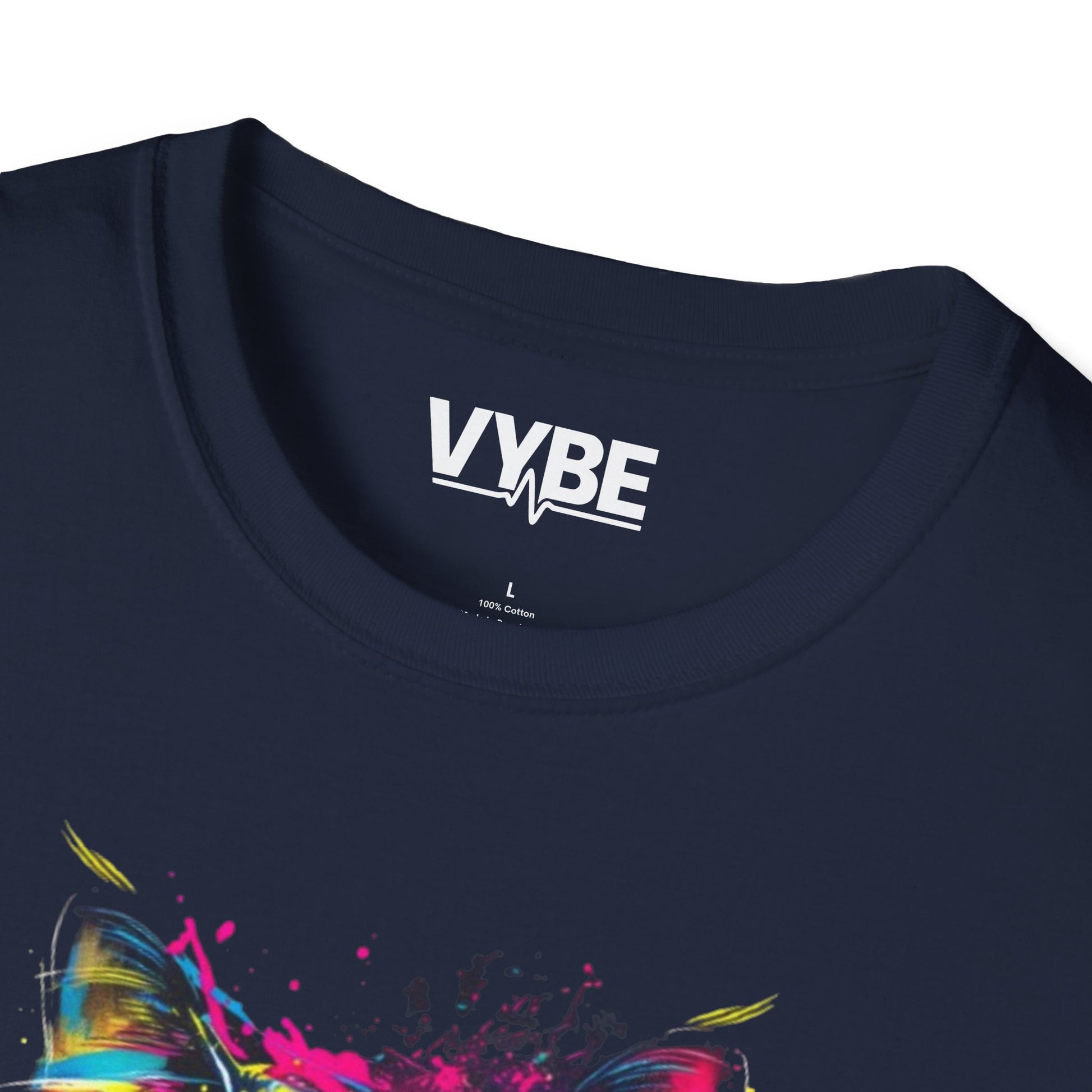 Vibrant Cat Graphic T-Shirt - VYBE Shop