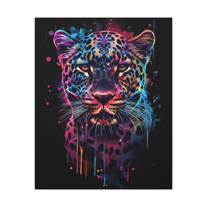Colorful Leopard Canvas Wall Art, Home Decor, Animal Lovers Gift, Vibrant Artwork, Living Room Decoration, Unique Art Piece - VYBE Shop