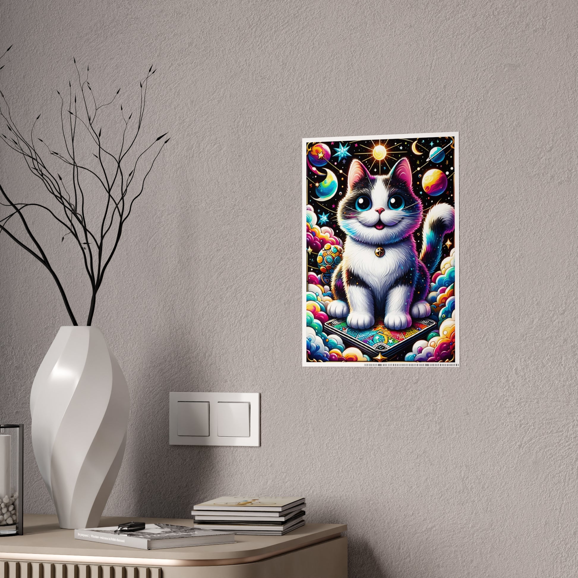 Cosmic Cat Posters - Colorful Wall Art for a Whimsical Home - VYBE Shop