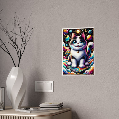Cosmic Cat Posters - Colorful Wall Art for a Whimsical Home - VYBE Shop