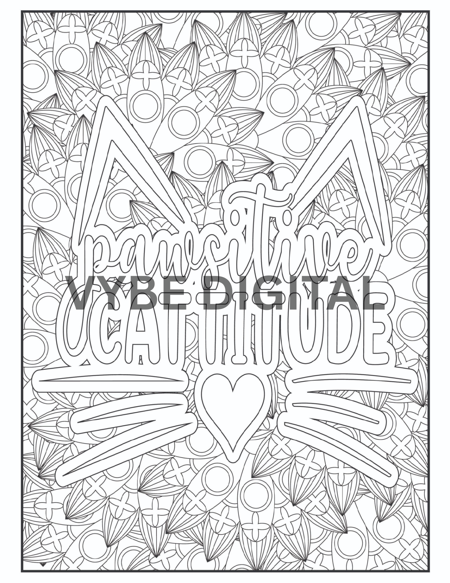 Cat Quotes Coloring- 40 Pages