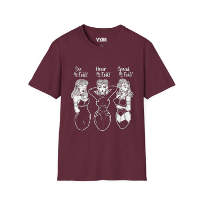 See No Evil, Hear No Evil, Speak No Evil T-Shirt - VYBE Shop