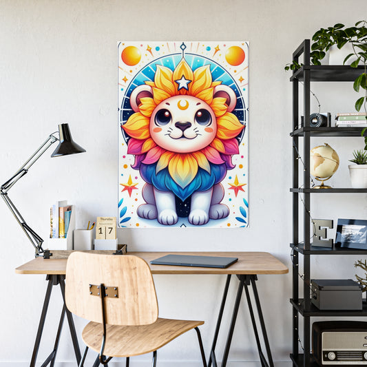 Colorful Lion Art Print Poster - Glossy Wall Decor for Vibrant Spaces - VYBE Shop