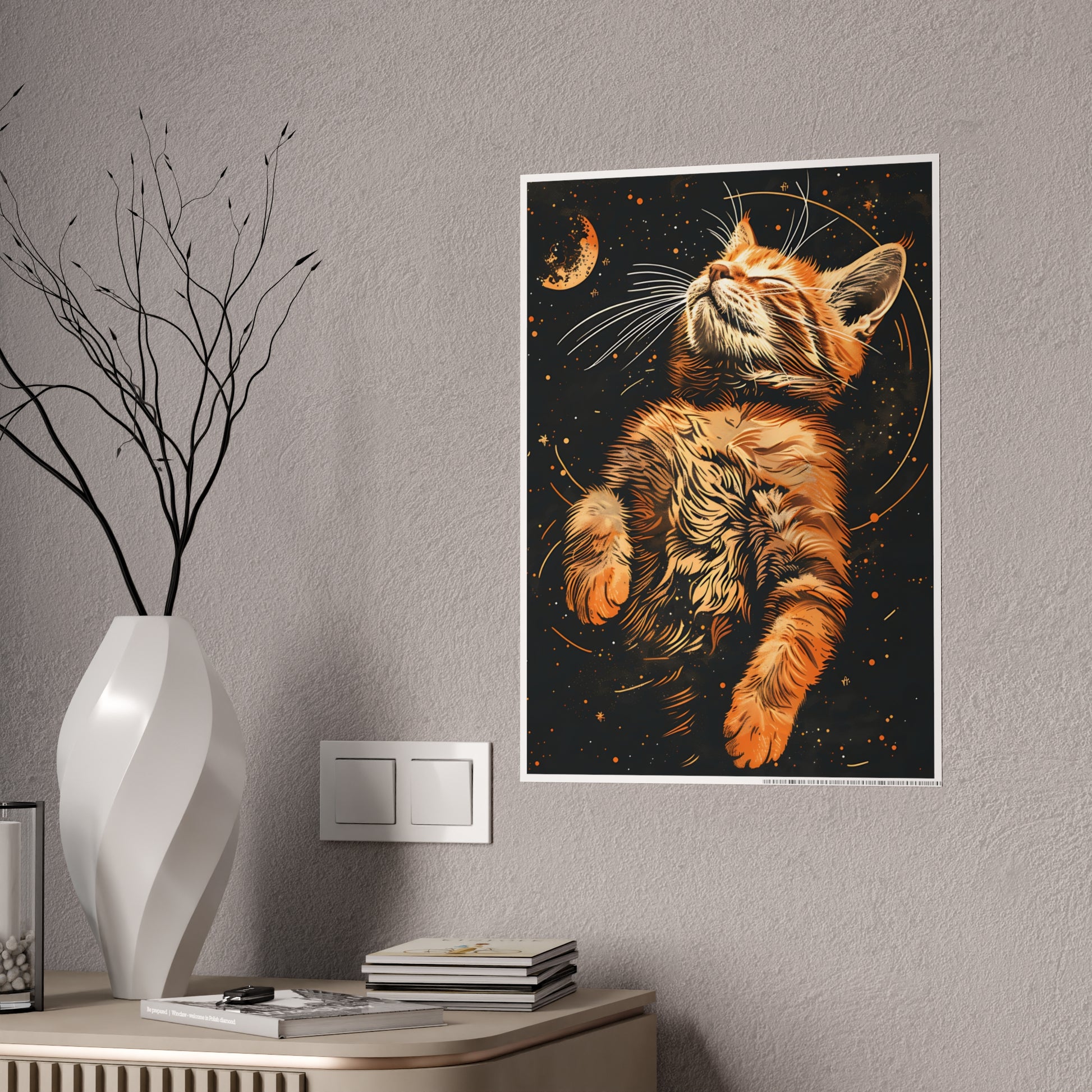 Cat Poster, Cute Cat Art Print, Cat Lover Gift - VYBE Shop