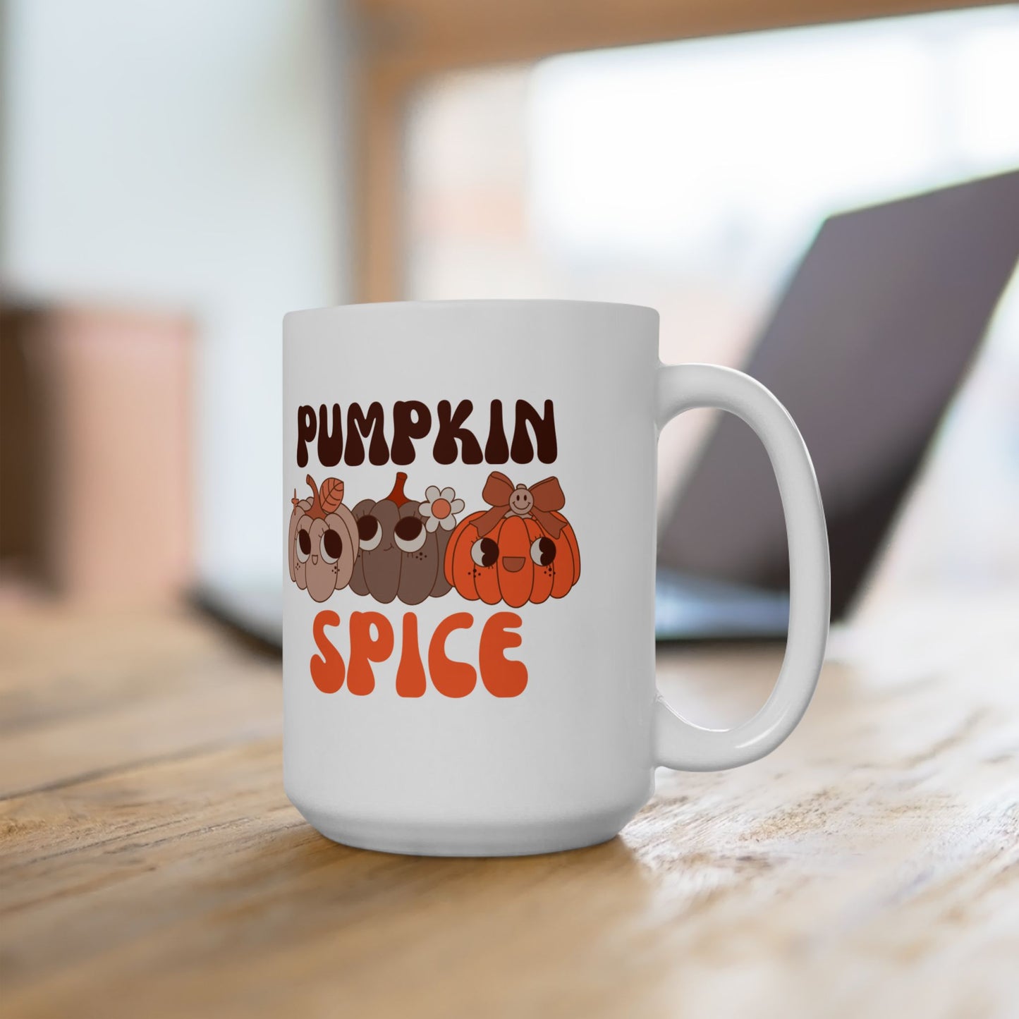 Pumpkin Spice Mug, Cute Fall Coffee Cup, Autumn Beverage Mug, Halloween, Thanksgiving Gift, Cozy Seasonal Decor - VYBE Shop