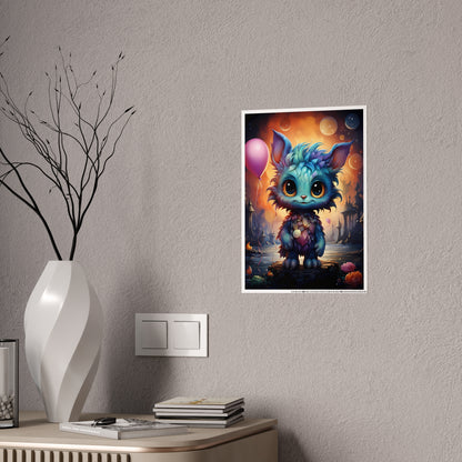 Whimsical Creature Poster, Fantasy Wall Décor, Kids Room Decor - VYBE Shop