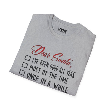 Christmas- Dear Santa Humor Tee - VYBE Shop