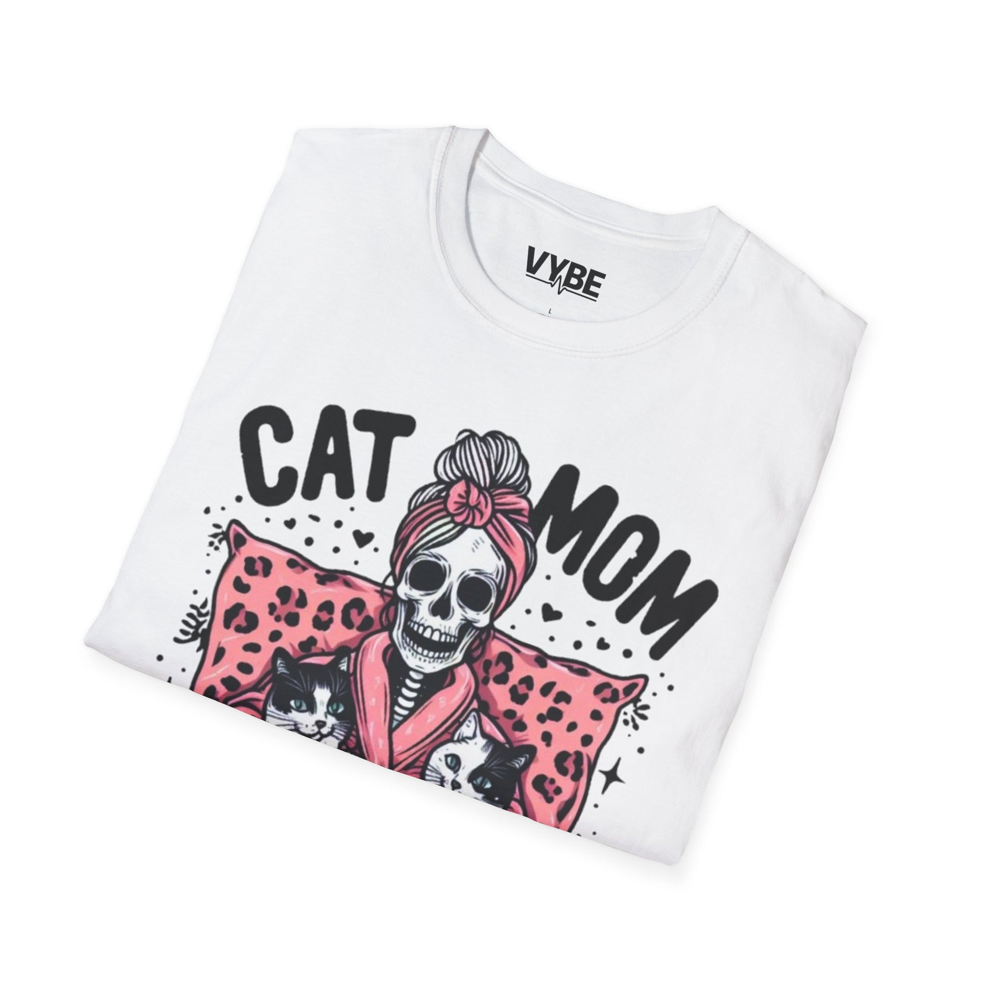 Pets- Cat Mom Skeleton T-Shirt - VYBE Shop