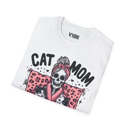 Pets- Cat Mom Skeleton T-Shirt - VYBE Shop