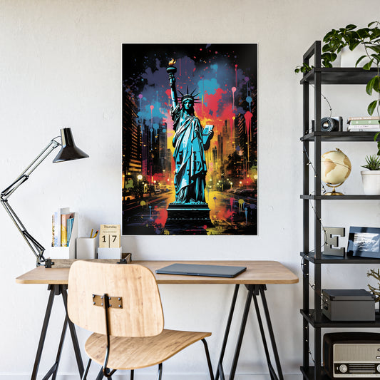 Vibrant Cityscape Art Posters, Glossy Wall Decor, Gift for Art Lovers - VYBE Shop